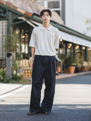 UNIQLO U 24SS タックワイドパンツ  73 新品　ネイビー　ユニクロ ユニクロU 24SS タックワイドパンツ ネイビー 73 uniqlo u