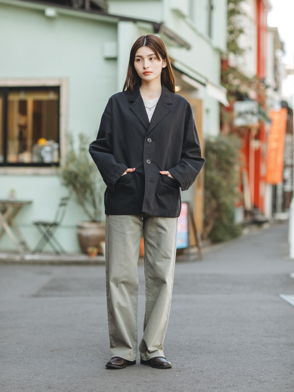 女の子向けプレゼント集結 UNIQLO BLACK ボクシーテーラードジャケット ...