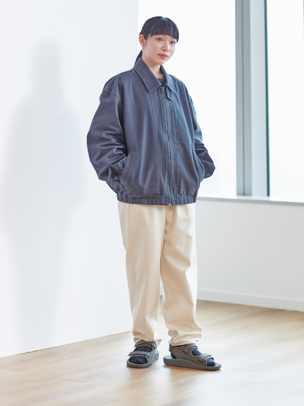エアリズムコットンリラックスVネックTシャツ/5分袖、Vネック エアリズムコットンリラックスVネックTシャツ/5分袖、Vネック