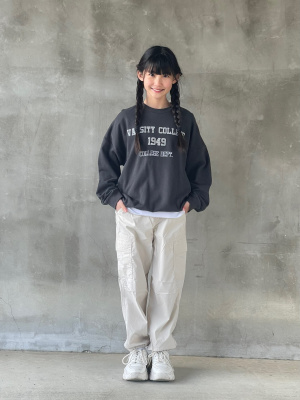 ユニクロ公式 | GIRLS スムースコットンシャツテールTシャツ（長袖）
