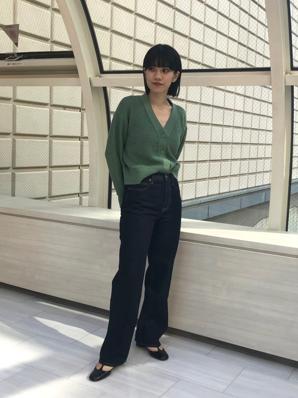 リネンコットンオープンワークセーター、リネンコットンオープン