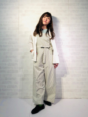 KURASHI&Trips 北欧暮らしの道具店 リネンブレンドサロペット F fog linen work / リネンサロペット - 北欧、暮らしの道具店