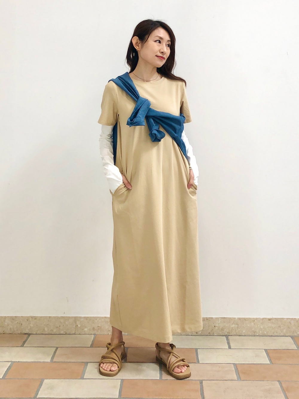 エアリズムコットンブラワンピース」の着用コーディネート| ユニクロ公式