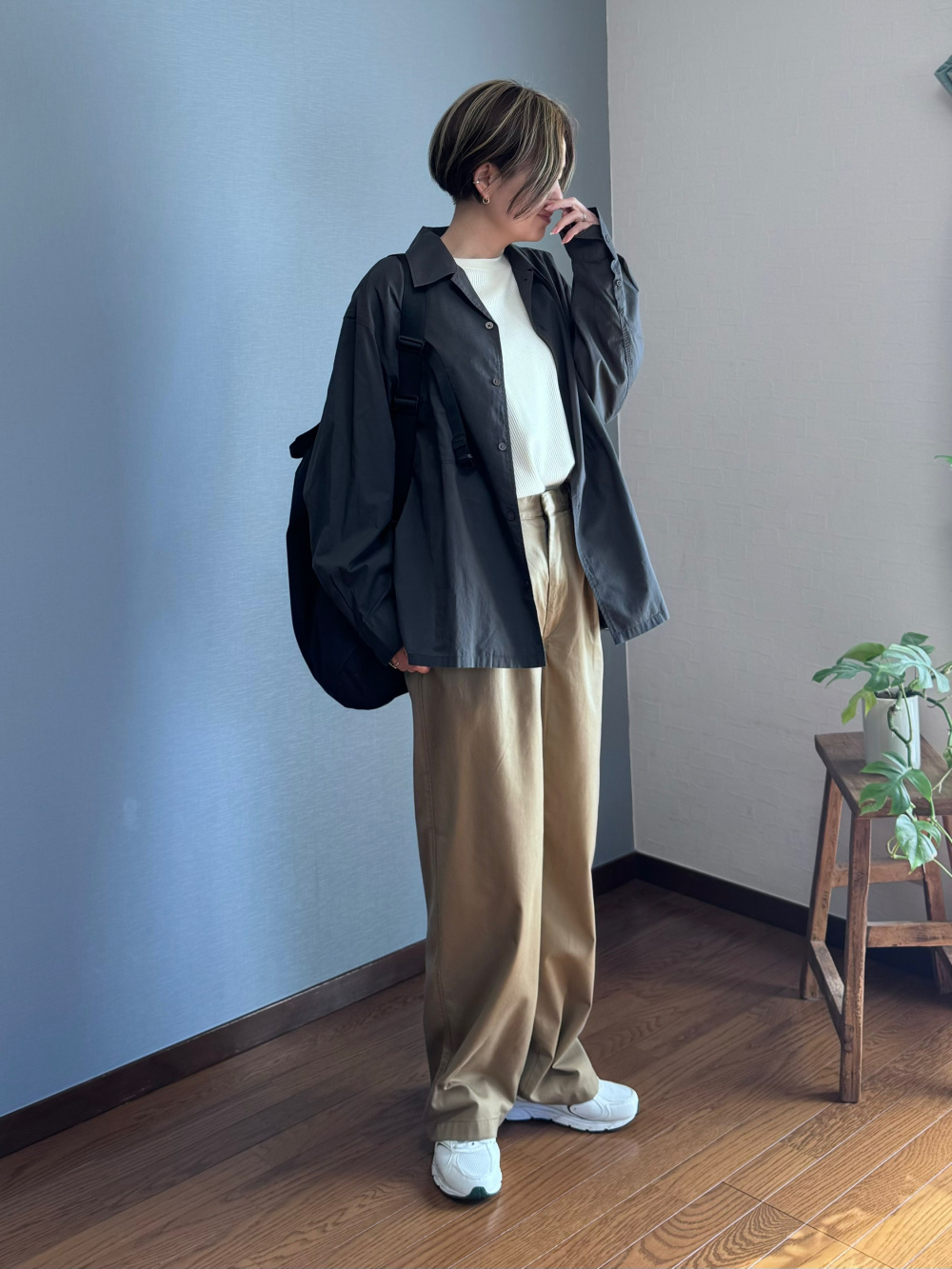 ワッフルT/長袖、カーゴパンツ」の着用コーディネート| ユニクロ公式