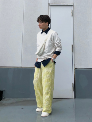 美品！ザスタイリストジャパン シアサッカー　パンツ ユニクロ公式 | シアサッカーイージーパンツ