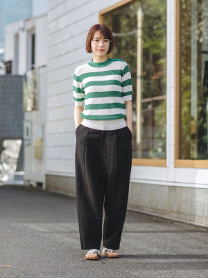 ユニクロ公式 | リネンブレンドタックテーパードパンツ