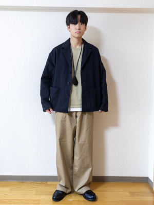 美品UNIQLO U ボクシーテーラードジャケット L ブラック ユニクロ公式 | ボクシーテーラードジャケット