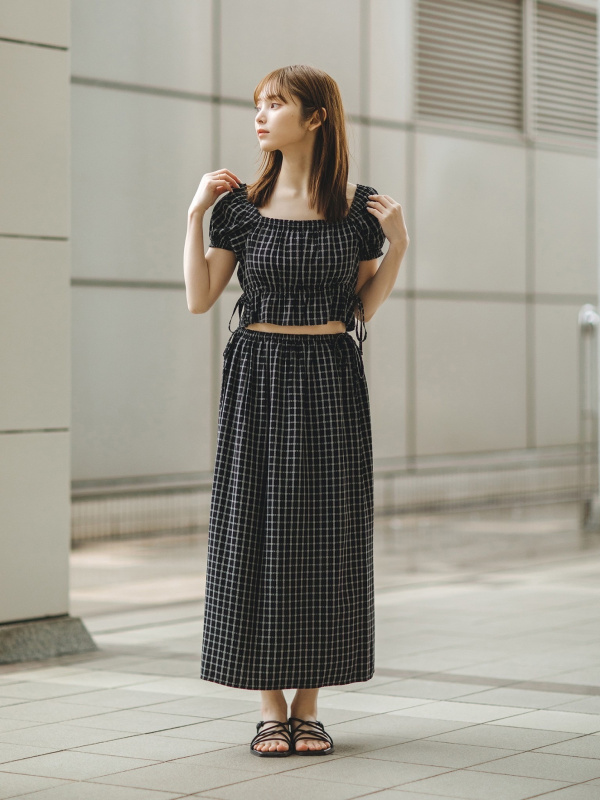 最終価格　Yoli Cotton gather skirt Yoli ヨリ Cotton gather skirt コットンギャザースカート