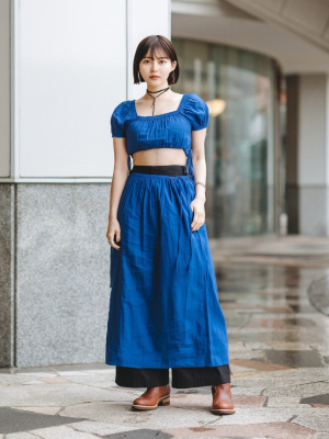 年中活躍　ワンポイントロングスカート 女性の魅力引き立つカッコ良さ セール】女性らしい上品シルエット。前後2wayサスペンダー付き
