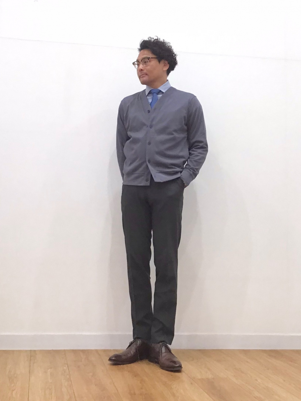 スーパーノンアイロンスリムシャツ/セミワイド、シルクネクタイ