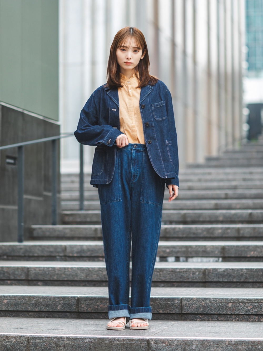 UNIQLO×INES デニムカバーオール UNIQLO - ユニクロ イネス デニムカバーオールの通販 by