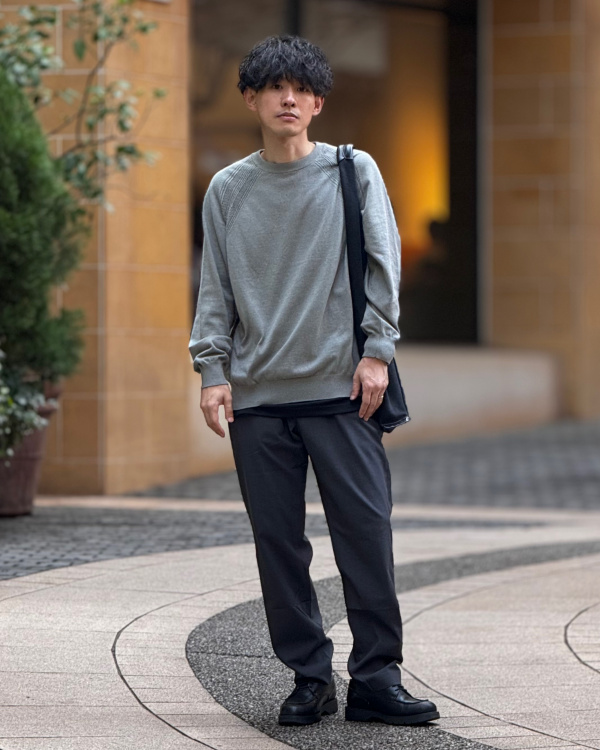 感動イージーパンツ/ウールライクのコーディネート・着用イメージ