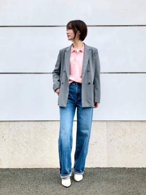 UNIQLO C 感動ダブルジャケット ユニクロ公式 | 感動ダブルジャケットリラックスフィット