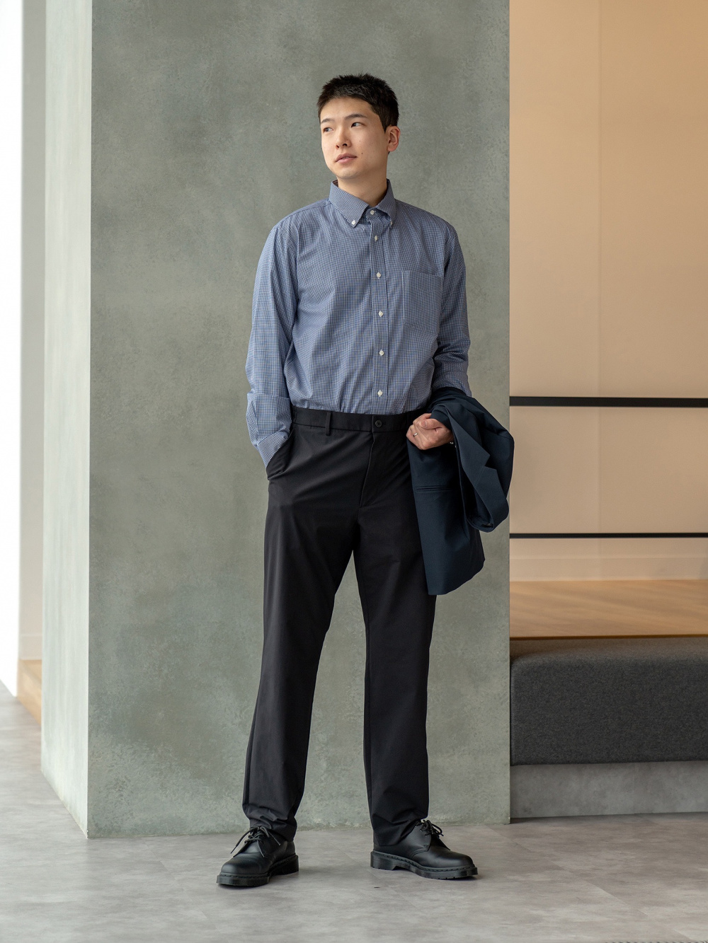 スーピマコットンクルーネックTシャツ、感動シャツジャケット/コットン 