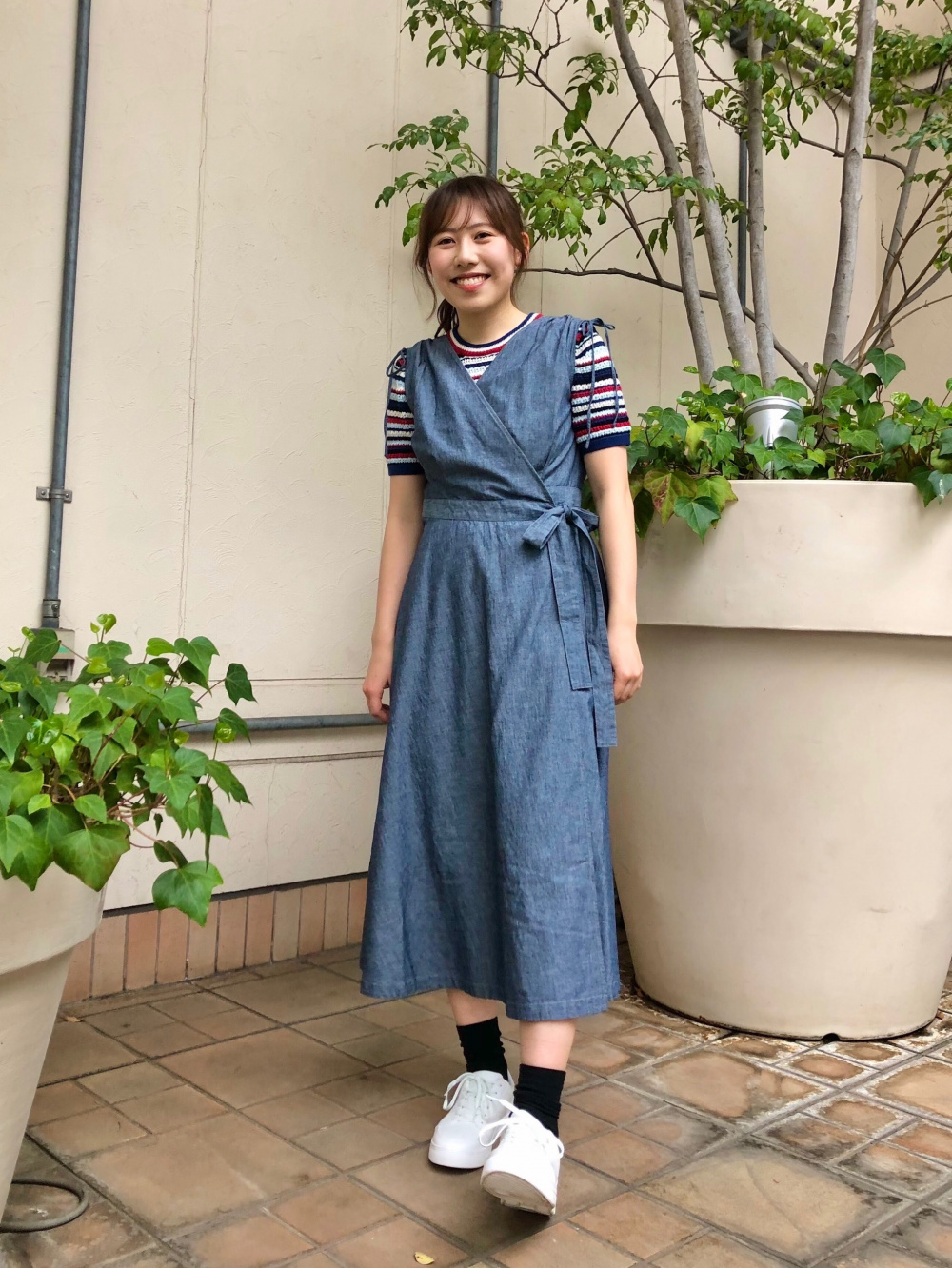 ラップワンピース/ノースリーブ」の着用コーディネート