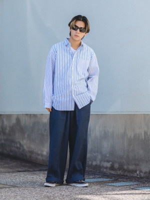 トップス GO TO HOLLYWOOD/Broadcloth Striped Shirt Broadcloth Shirt | Striped | UNIQLO US