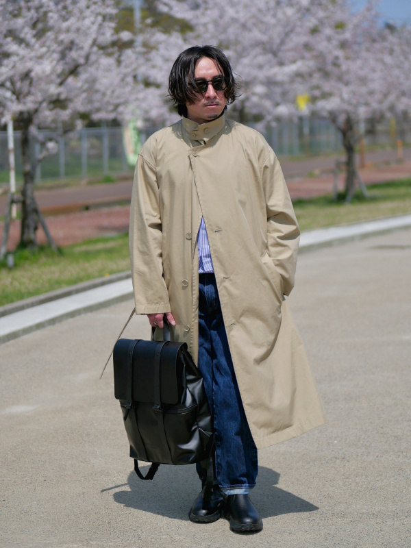 P3 タペストリー 3点 スーピマコットンオーバーサイズスタンドカラーシャツ（長袖