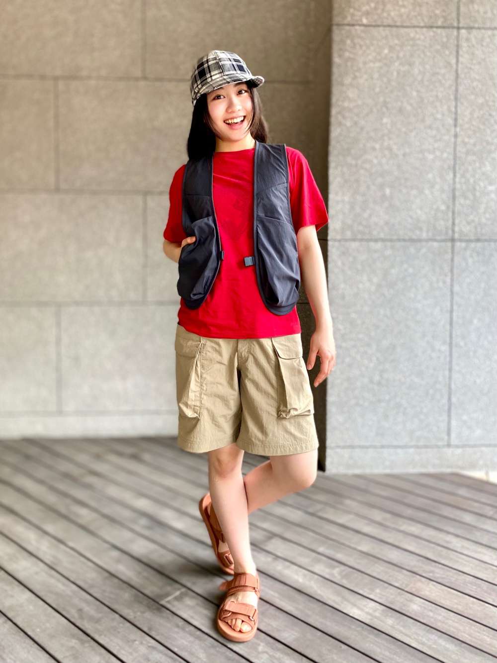 エアリズムコットンオーバーサイズTシャツ/5分袖、感動イージーパンツ