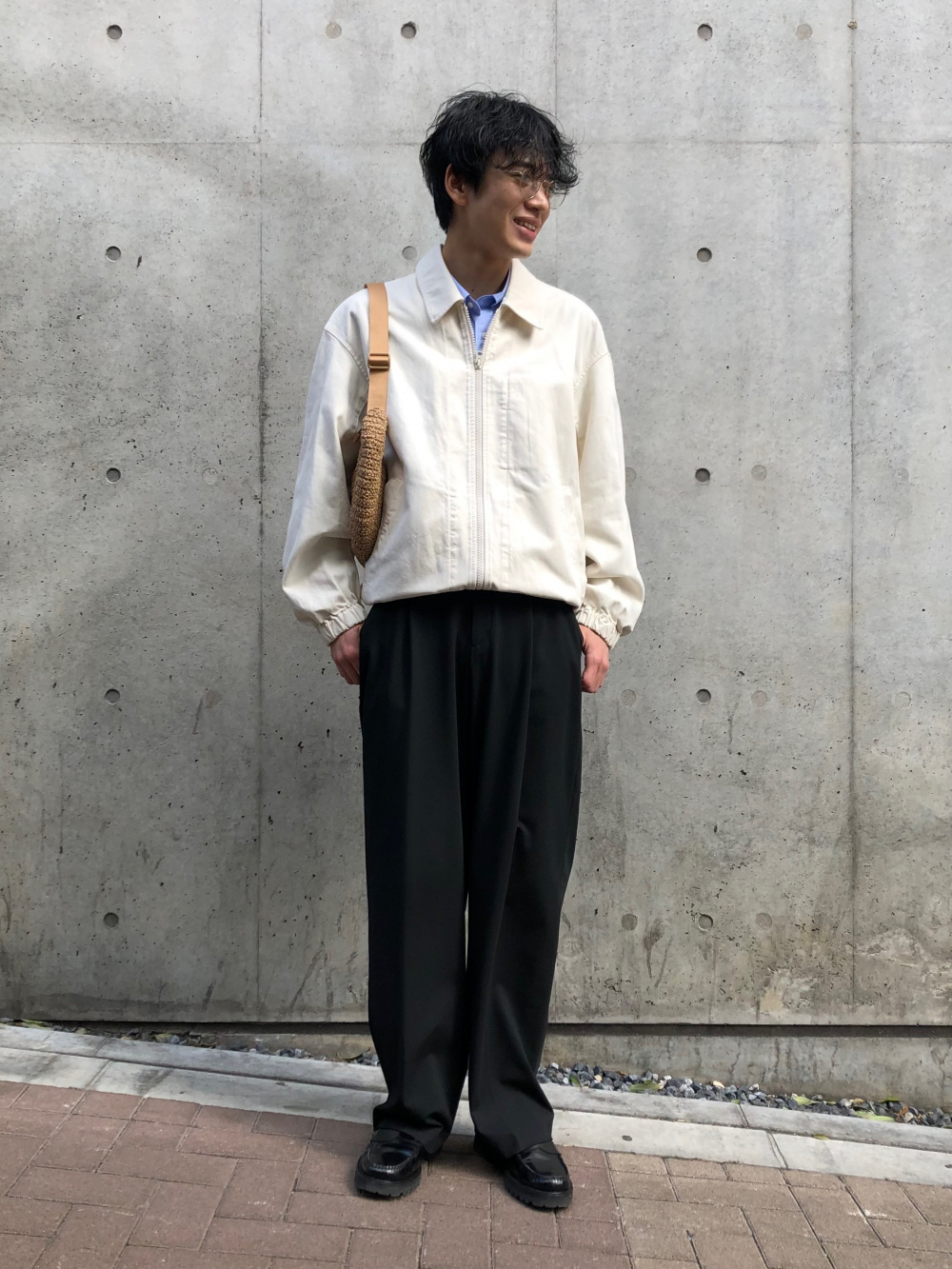 ユニクロU ジップアップブルゾン ブラック 21AW - メルカリ