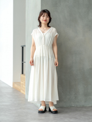 COMPTOIR DES COTONNIERSワッシャーコットンシアーワンピース ユニクロ公式 | ワッシャーコットンシアーワンピース