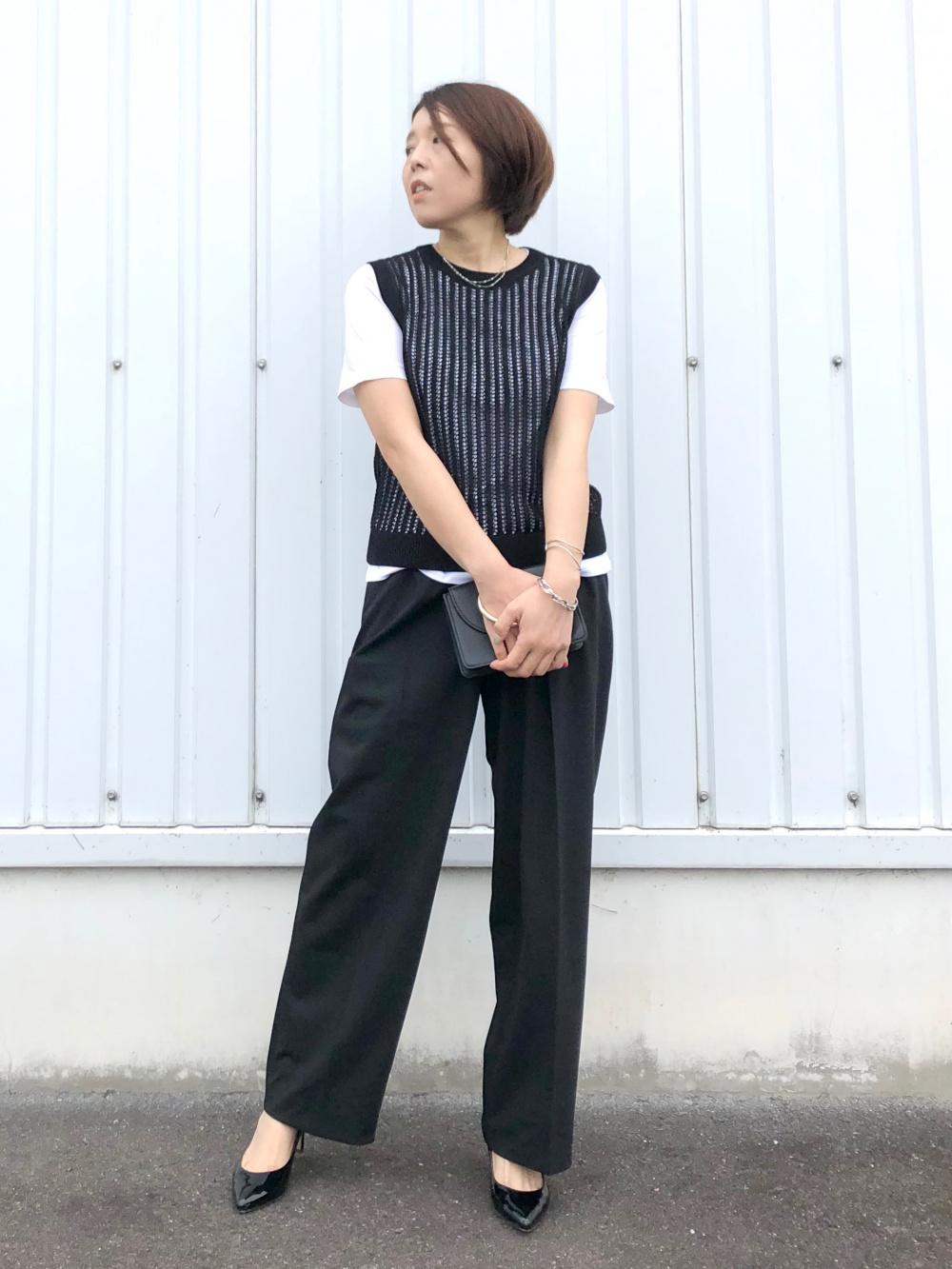 ユニクロU ボクシーテーラードジャケット　WOMEN L ブラック ユニクロユー2024SS「ボクシーテーラードジャケット」購入