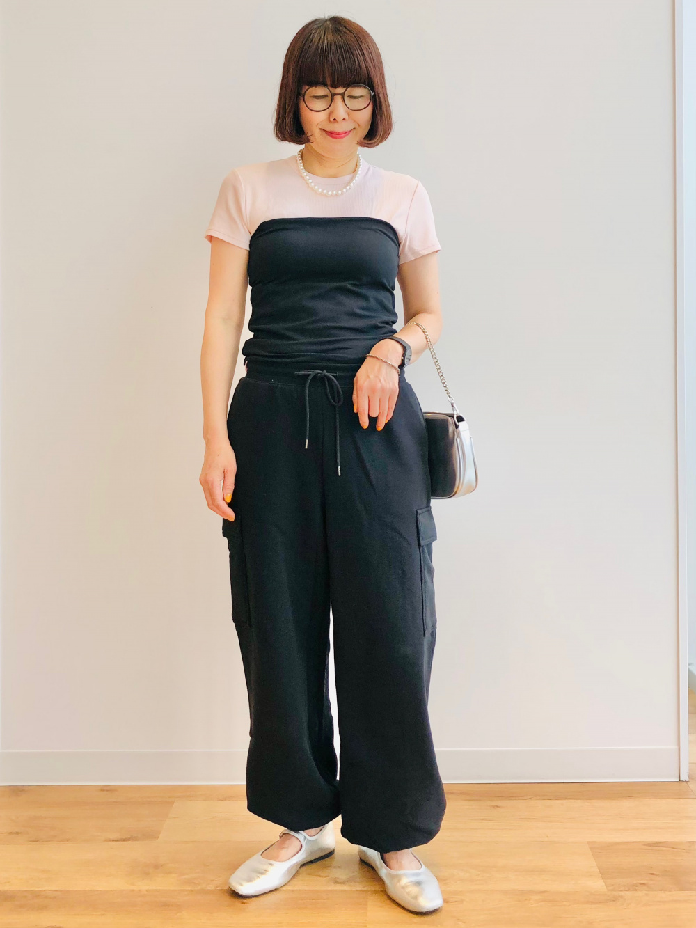 ユニクロ　UNIQLO スウェットカーゴパンツ　ピンク　L UNIQLO スウェットカーゴパンツ ピンク - メルカリ