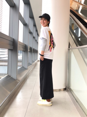 エアリズムシルクブレンドUVカット クルーネックT 長袖黒 XLユニクロ①