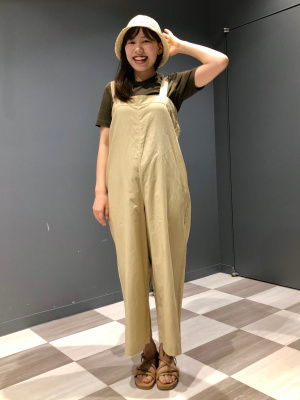 ぴのき　リネンサロペット セール】 【CLASSY.6月号掲載/洗える】リネンレーヨンストレッチ