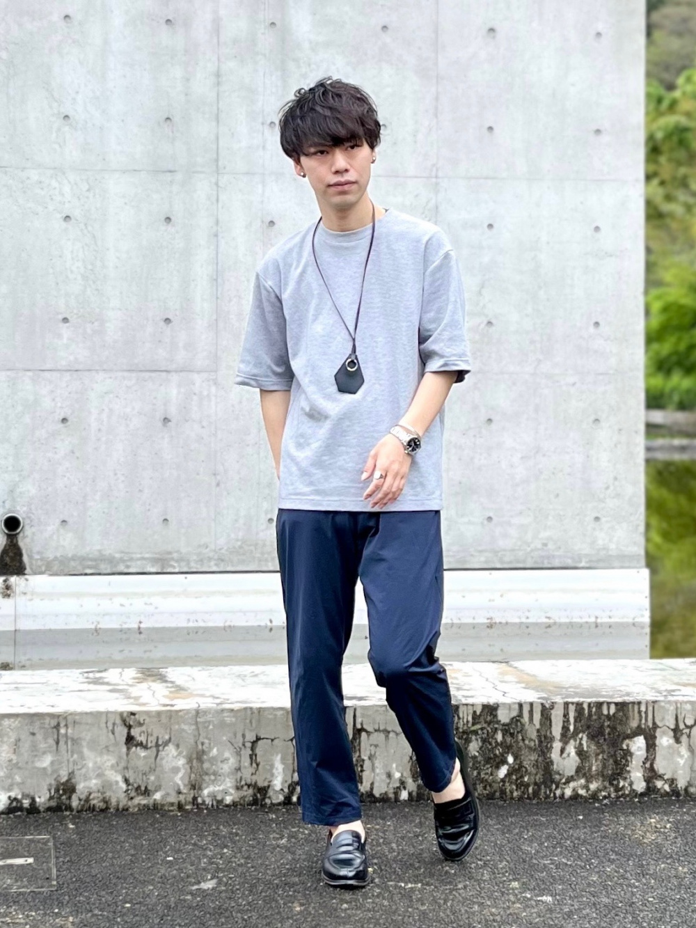 エアリズムコットンオーバーサイズTシャツ/5分袖、エアリズムコットン