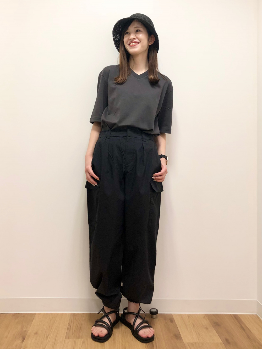 エアリズムコットンリラックスVネックTシャツ/5分袖、Vネック エアリズムコットンリラックスVネックTシャツ/5分袖、Vネック