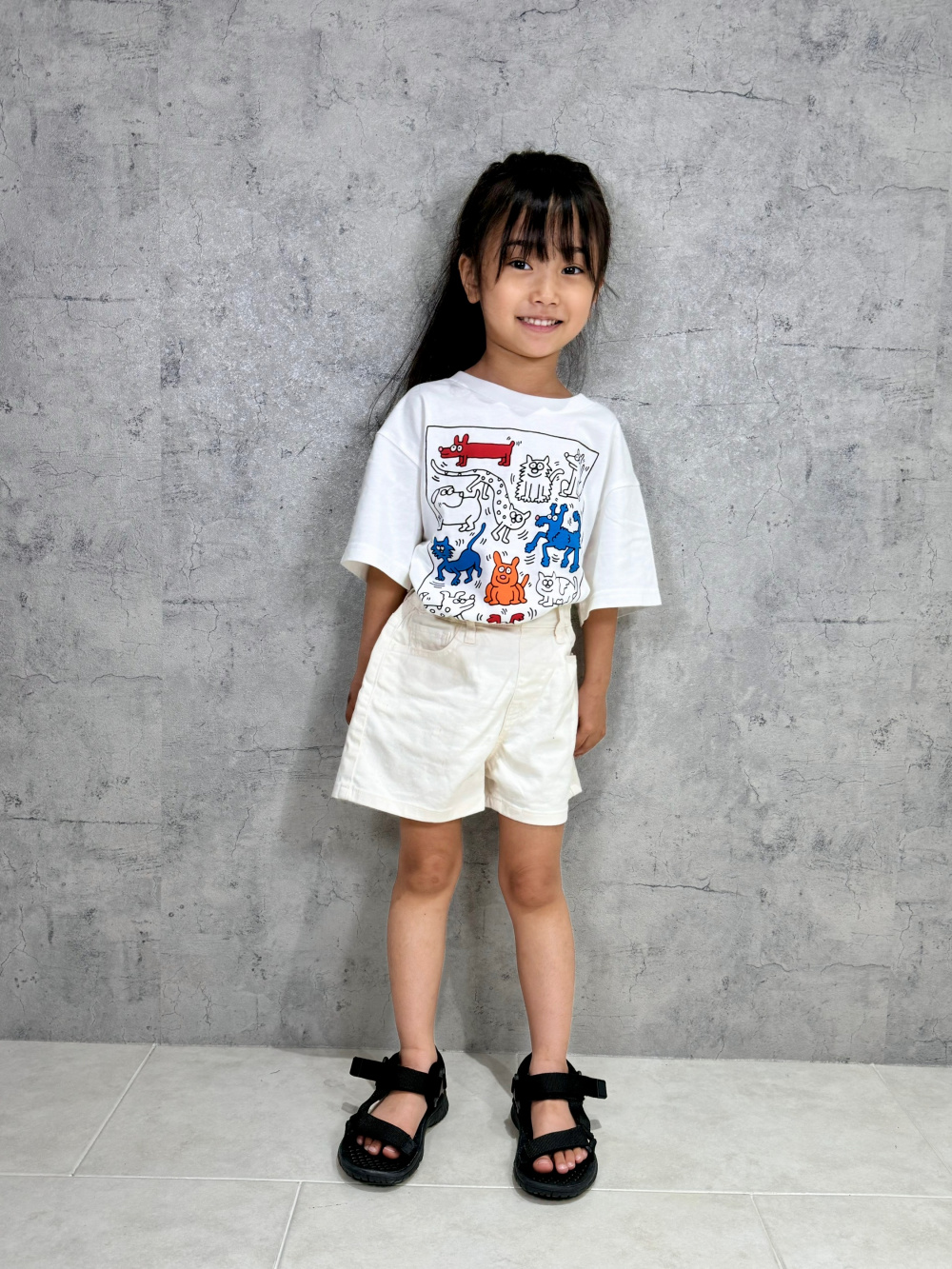 GIRLS イージーカラーショートパンツ」の着用コーディネート
