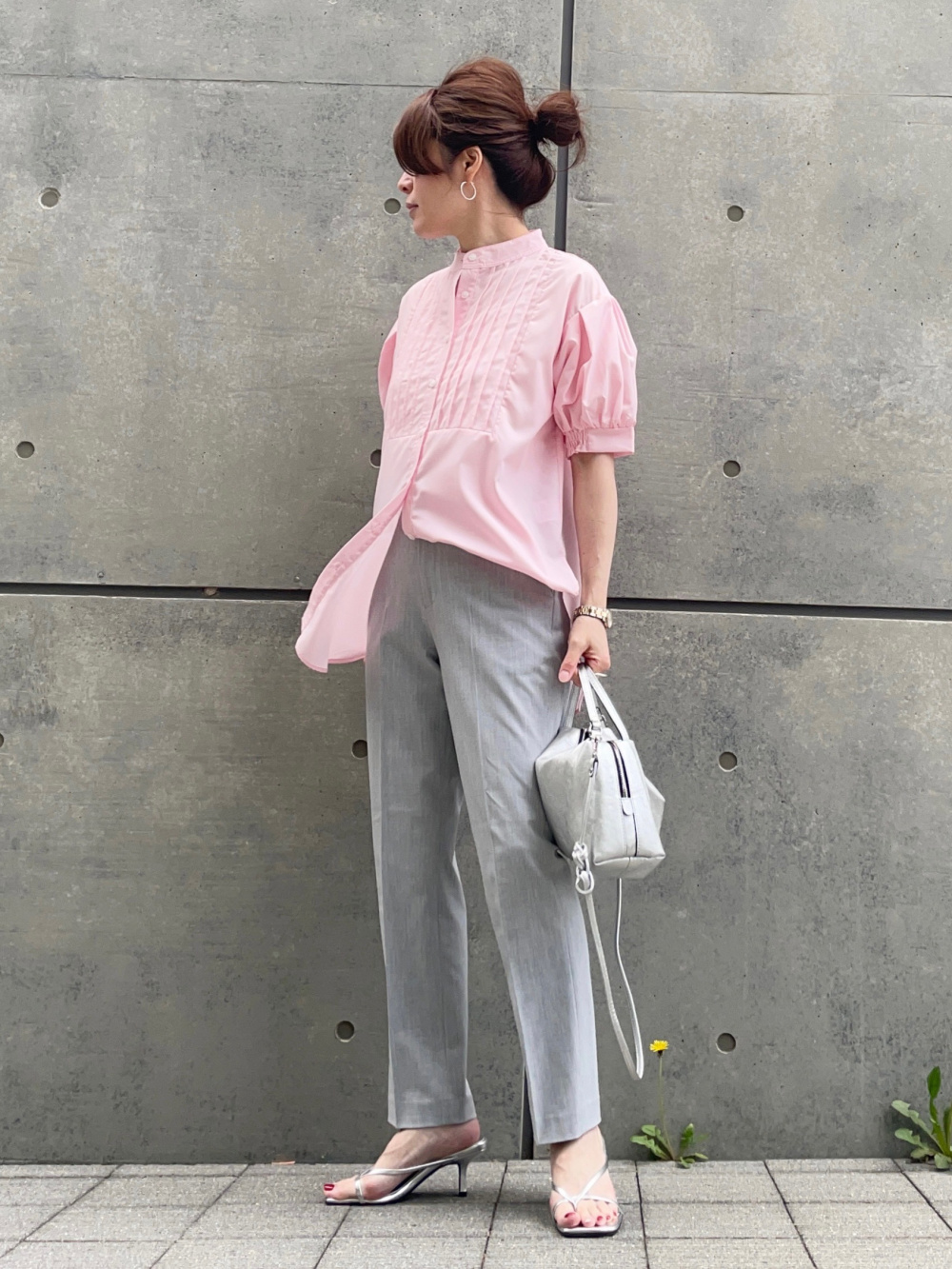 2WAY レーヨンストレッチブラウス