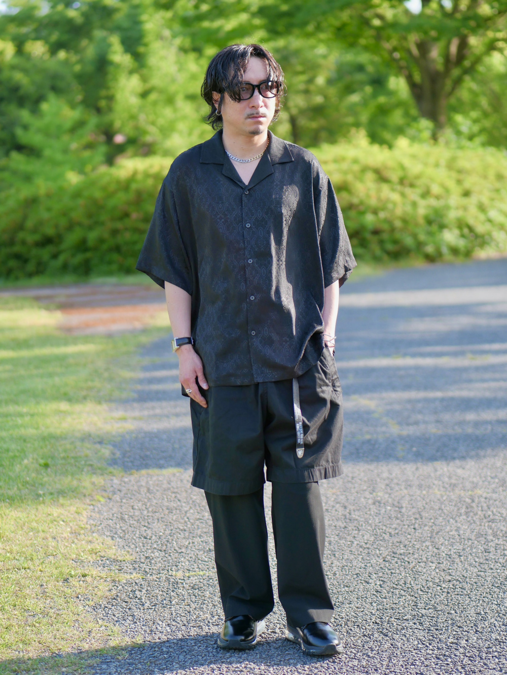 イージーワイドフィットショートパンツ」の着用コーディネート