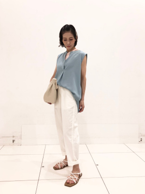 ユニクロ公式 | リネンコットンテーパードパンツ