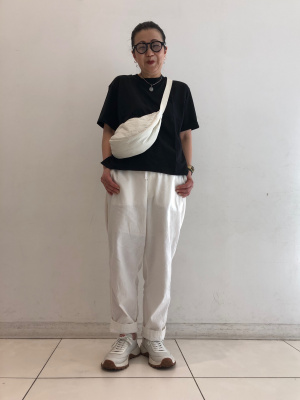 Lisette リネンコットンテーパードパンツ ブラック LISETTE-真夏のパンツ – Envelope - エンベロープオンラインショップ