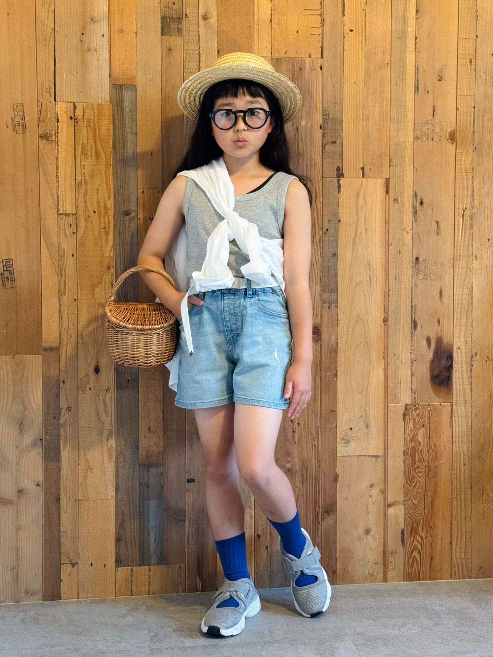 GIRLS デニムショートパンツ」の着用コーディネート| ユニクロ公式