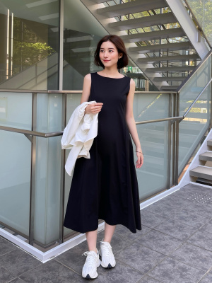 ユニクロ エアリズム ネイビー ねだん ノースリーブワンピース XXL