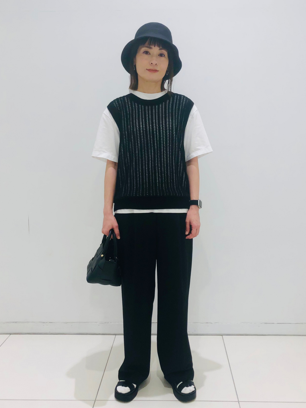 YOKE 24ss コットンメッシュクルーネックニット（メッシュニット