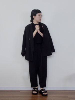 リネンブレンドジャケット 09 BLACK WOMEN XL ユニクロ公式 | リネンブレンドジャケット