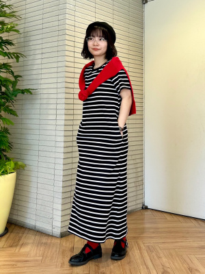 ユニクロ公式 | エアリズムコットンブラワンピース/ボーダー