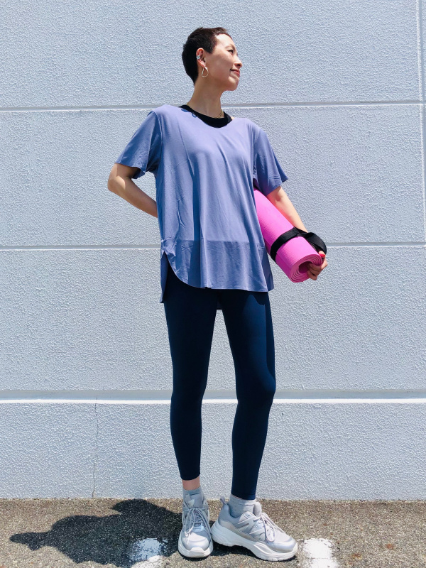 ウルトラストレッチエアリズムUVカットレギンス（レディース）の着用