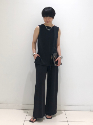 tシャツ レーヨンナイロンジャージー ノースリーブトップス レディース 組曲 tシャツ レーヨンナイロンジャージー ノースリーブトップス