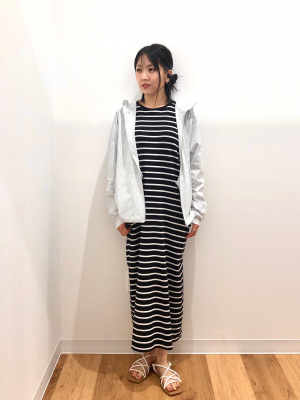 ユニクロ公式 | エアリズムコットンブラワンピース/ボーダー