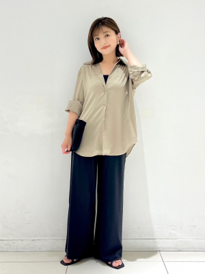 Courreges【関税送料込】ビスコースクレープジャージパンツ ユニクロ公式 | クレープジャージーストレートパンツ