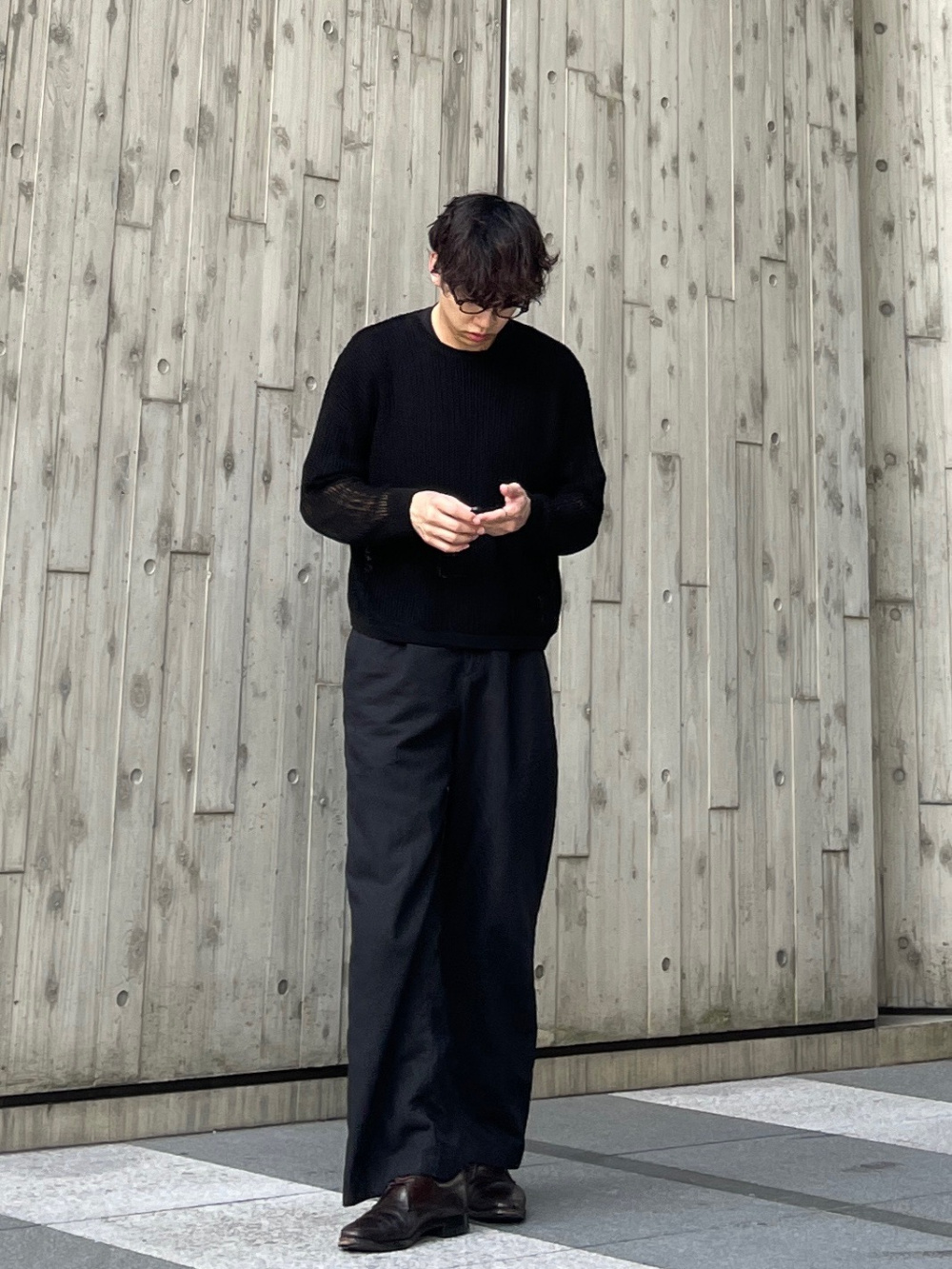 ユニクロ公式 | リネンブレンドタックワイドパンツ（丈標準67