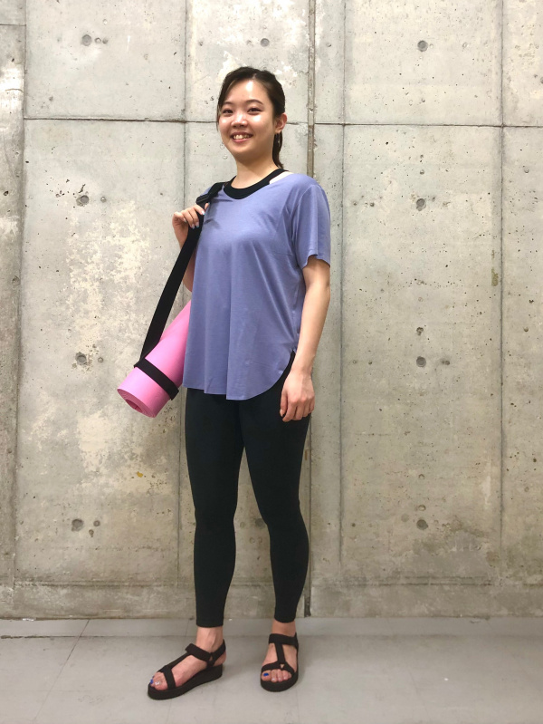 ウルトラストレッチエアリズムUVカットレギンス（レディース）の着用