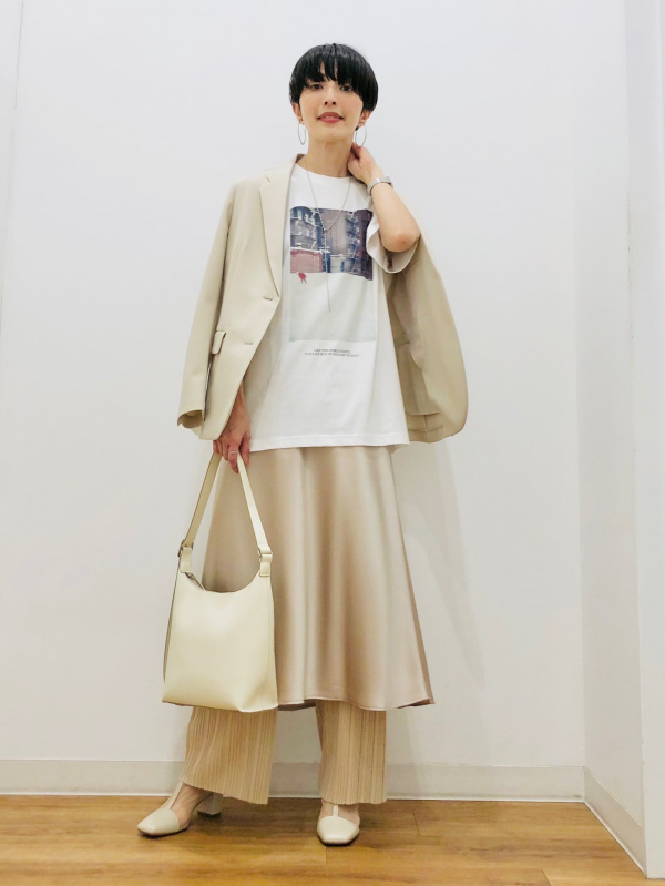 プリーツワンピース/ノースリーブ、UVカットVネックロングカーディガン