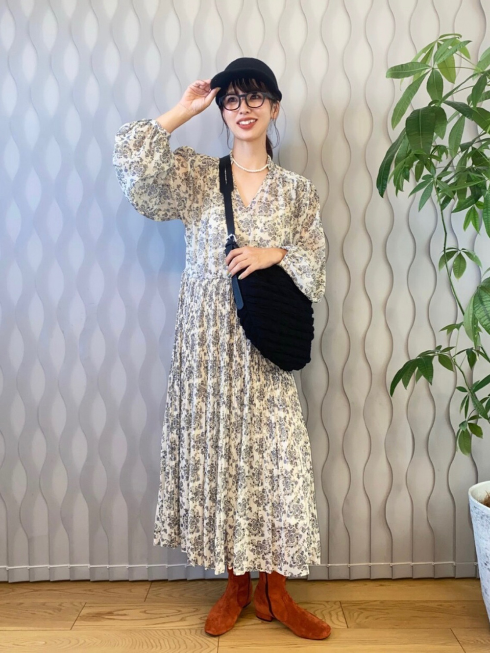 Self-Portrait ツイード×シフォンプリーツワンピース ツイードプリーツワンピース | DRESS | OBLI
