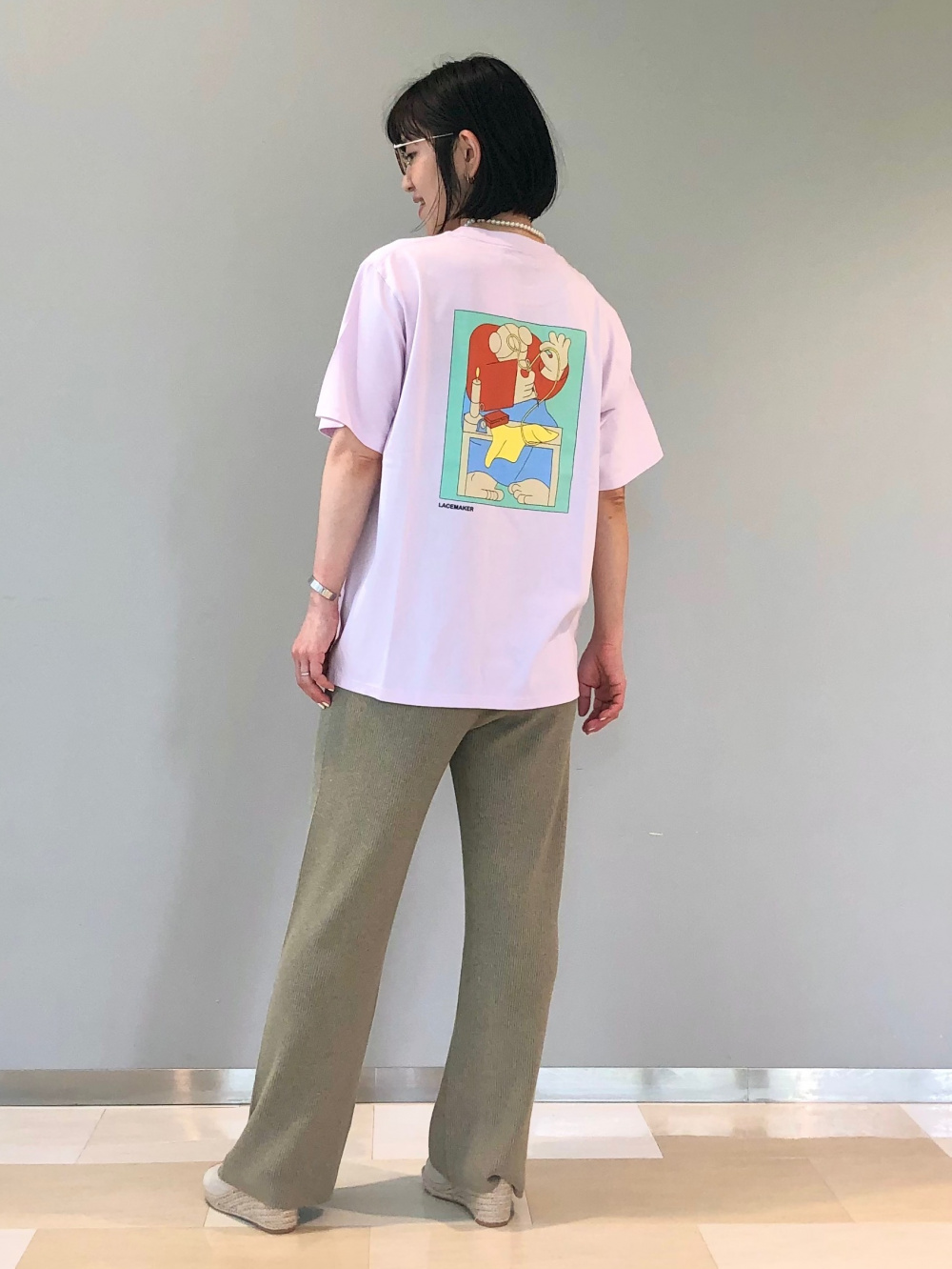 ウォッシャブルニットリブパンツ、テーラードジャケット（グレン