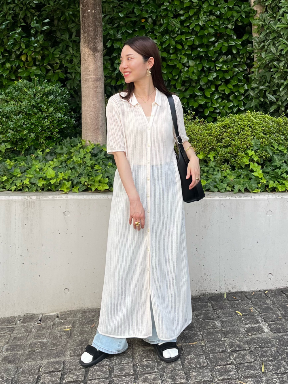 ジェンヌ　配色美ラインニットワンピース　ブラック　L 未使用品✨ ジェンヌ 配色美ラインニットワンピース ブラック L 未使用品✨ - メルカリ